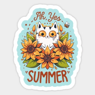 Summer Kitten Sniffles - Allergic Cat Sticker